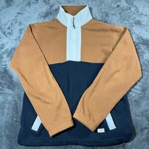 1897 Colorblock Patterned Pullover Sweater 1/4 Zip Baggy Streetwear Sz Small